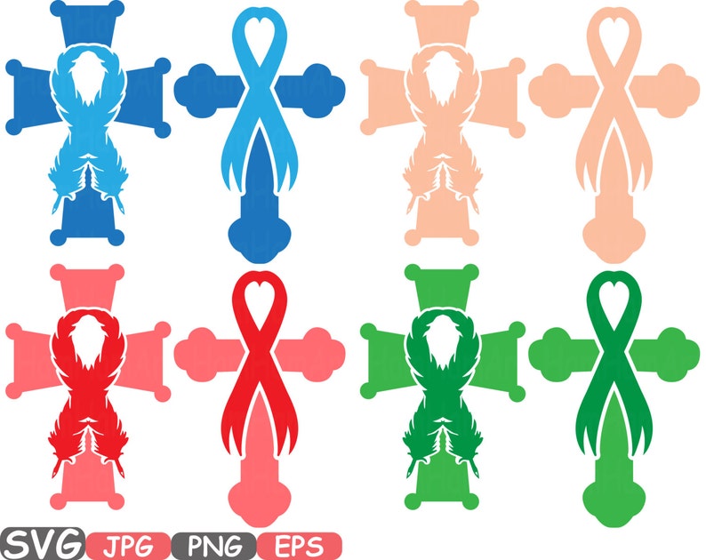 Download Christian Cross Breast Cancer Feathers Awareness ribbon ...