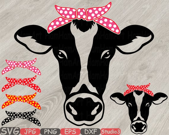 Download Free Cow Head Whit Bandana Silhouette Svg Cutting Files Clip Art Etsy SVG Cut Files