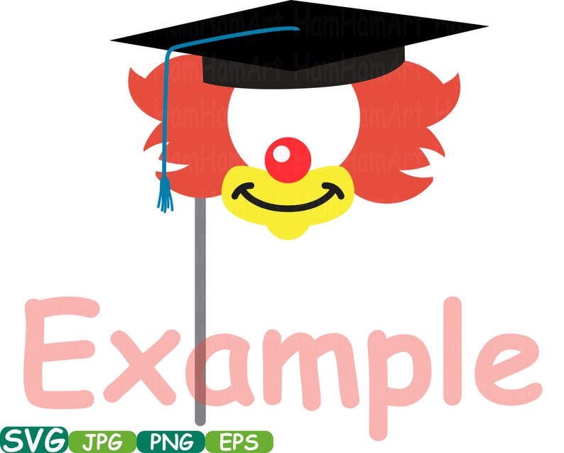 Download Graduation Circus Photo Booth Props SVG Silhouette Costume | Etsy