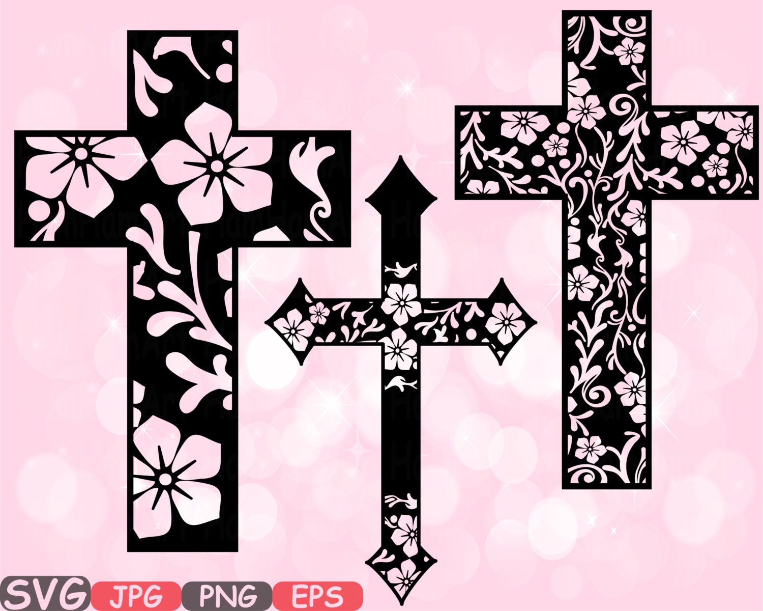 Download Christian Cross Svg Silhouette Cutting Files Jesus Cross Religious Monogram Clipart Cricut Bible Sign Icons God