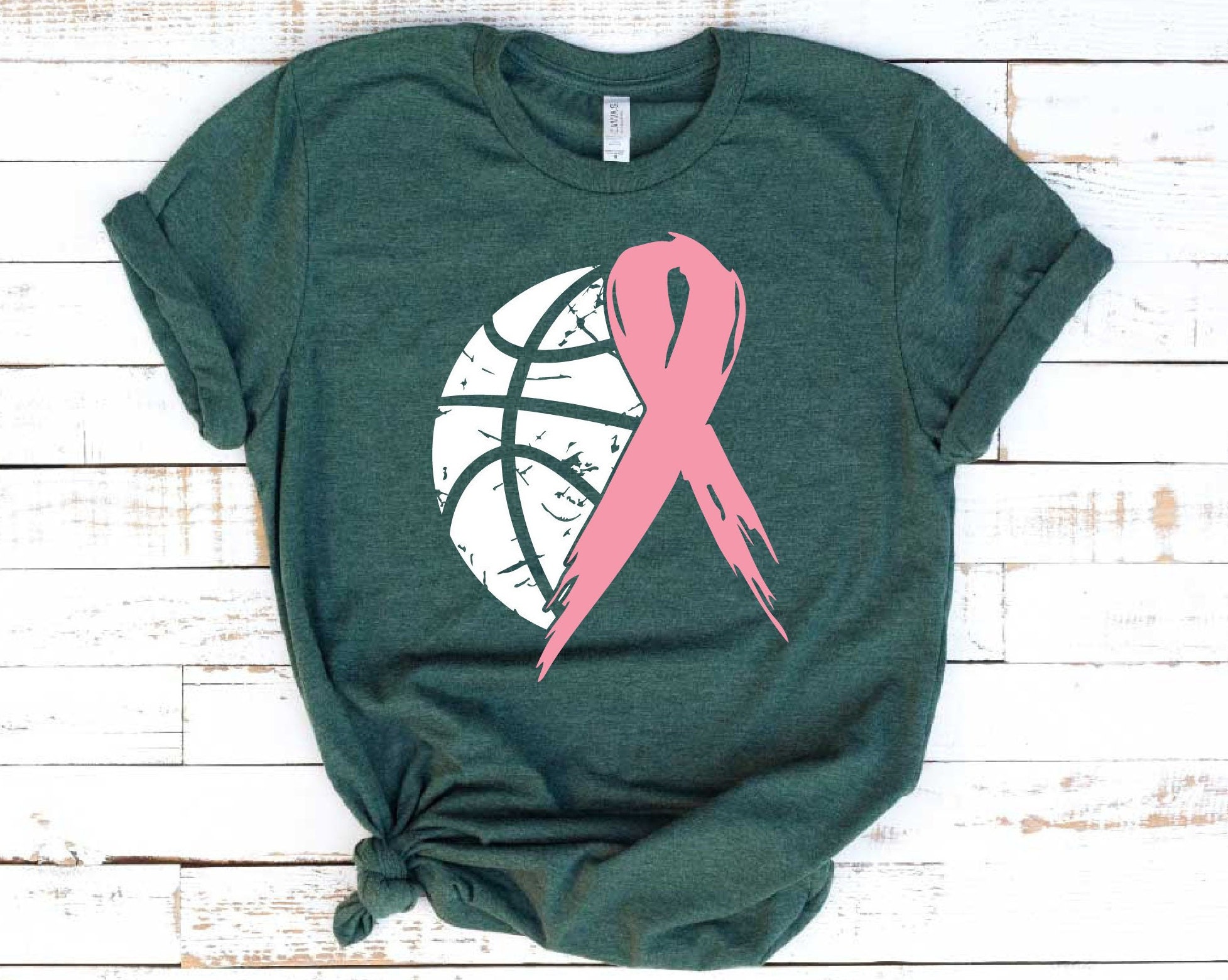 Basketball Tackle Breast Cancer Svg Awareness Ribbon Svg Play Etsy