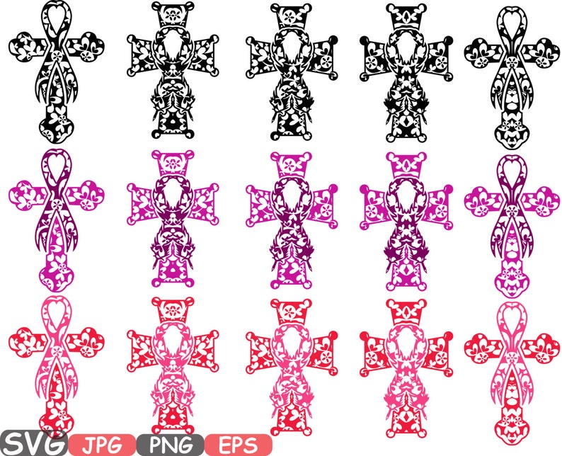 Download Christian Cross Breast Cancer Feathers Awareness ribbon ...