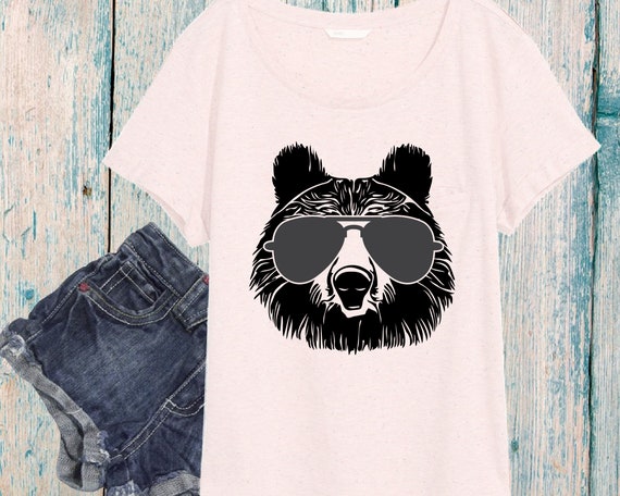 Download Bear Whit Glasses Silhouette SVG Cutting Files Clip Art ...