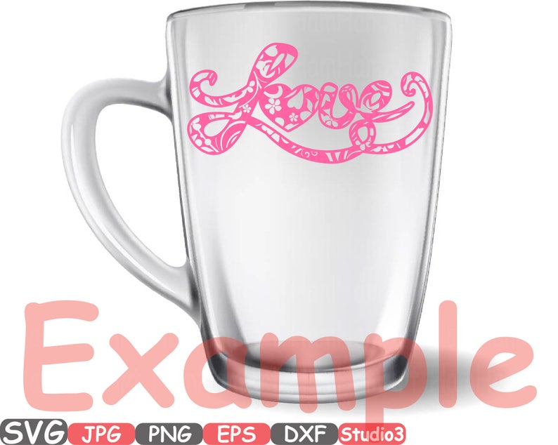 Download Love Flower Heart floral SVG Silhouette Cutting Files ...