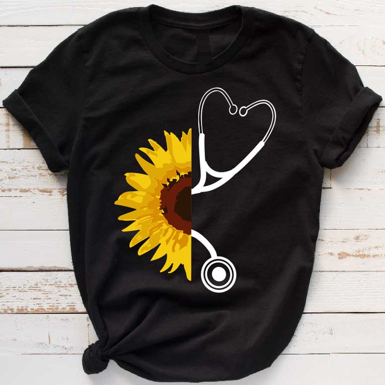 Download Stethoscope Nurse Sunflower SVG DXF EPS family svg Mom | Etsy