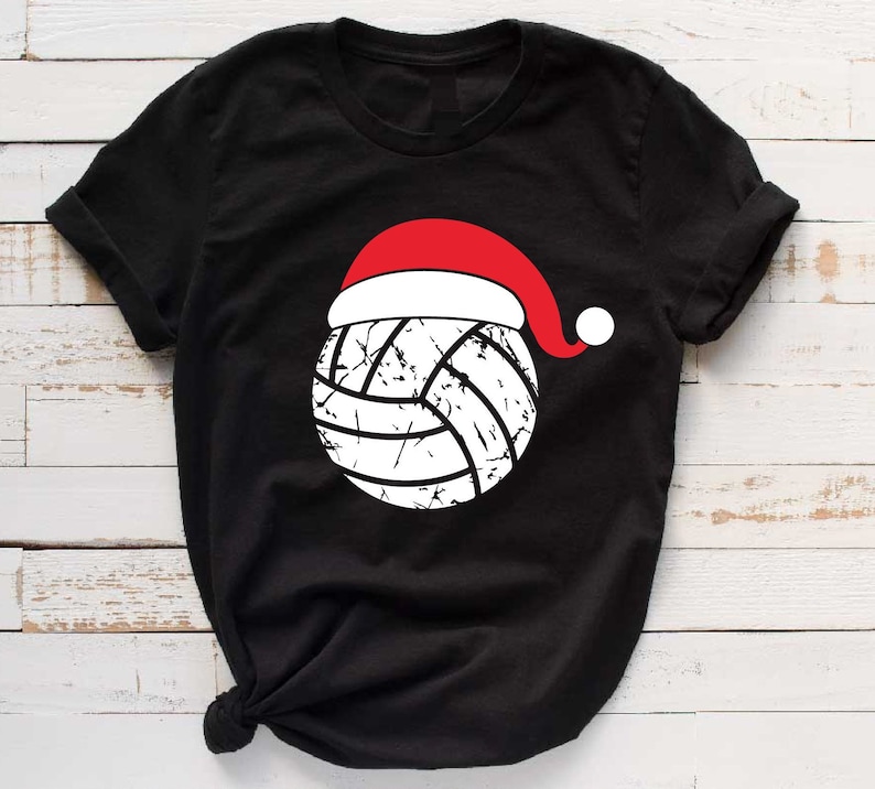 Santa Volleyball Hat Christmas svg Elf sweater Volleyball Etsy