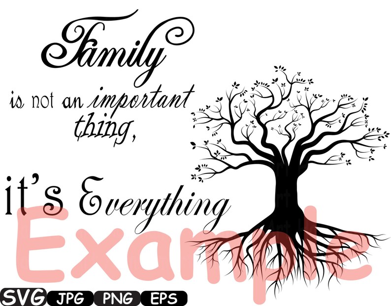 Download Family tree Word Art Cutting Files SVG Family Tree Deep Roots | Etsy