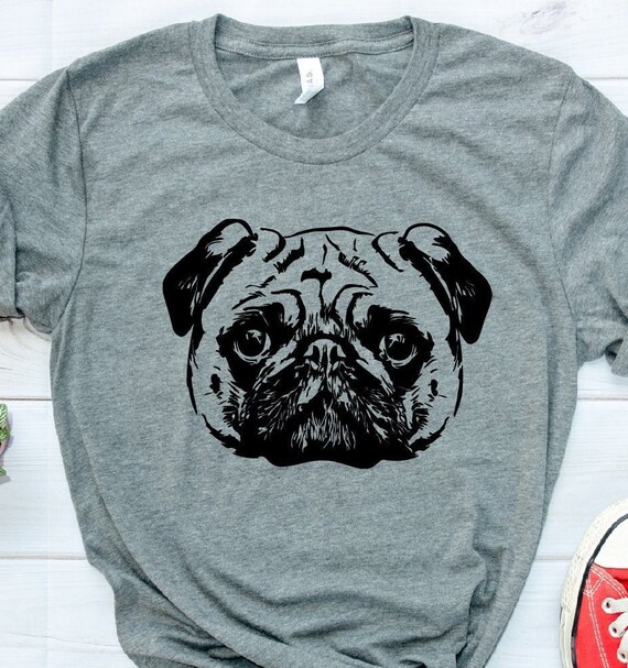 Download Pug Svg Dog Svg Pug Clipart Pug Silhouette Pug Vector Pug Etsy