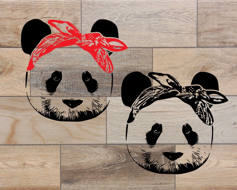 Download Animal Bandana Design Panda Bandana Svg Dxf Png Eps | Etsy