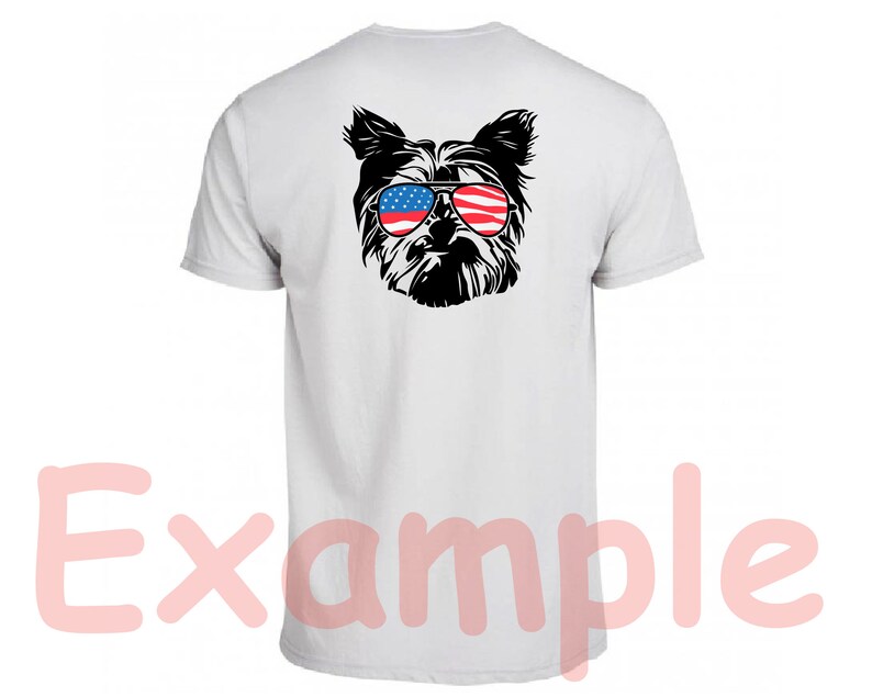 Download Yorkshire Terrier USA Flag Glasses US Silhouette SVG ...