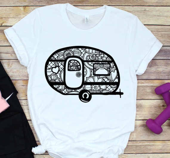Camper svg Mandala svg Camping svg Zentangle svg Paper | Etsy