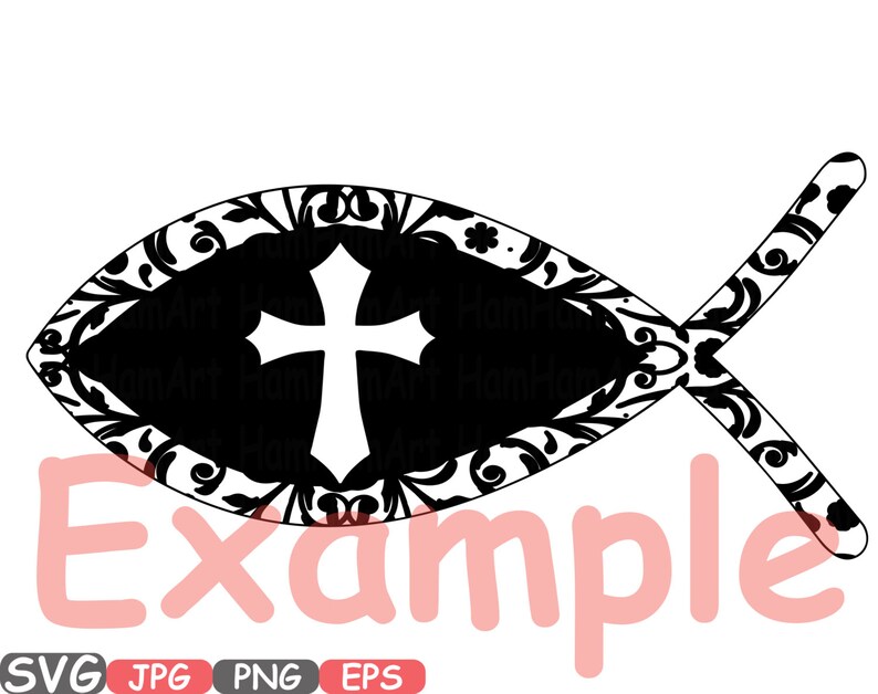 Jesus Fish SVG Silhouette Cutting Files Jesus religious Jesus | Etsy