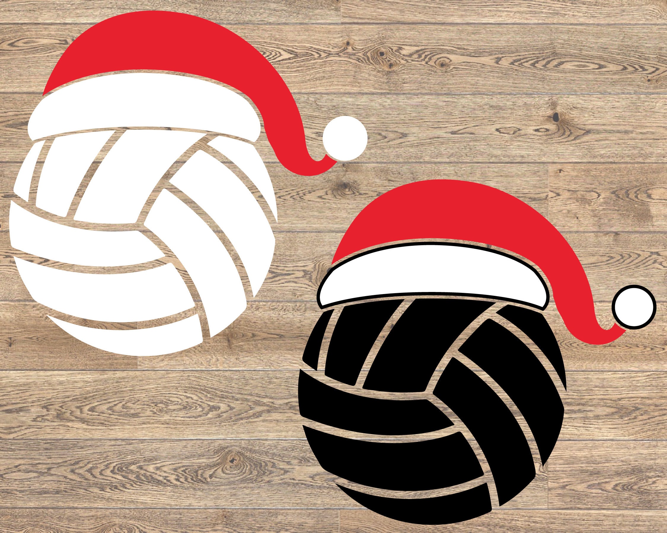 Santa Volleyball Hat Christmas svg Elf sweater Volleyball Etsy