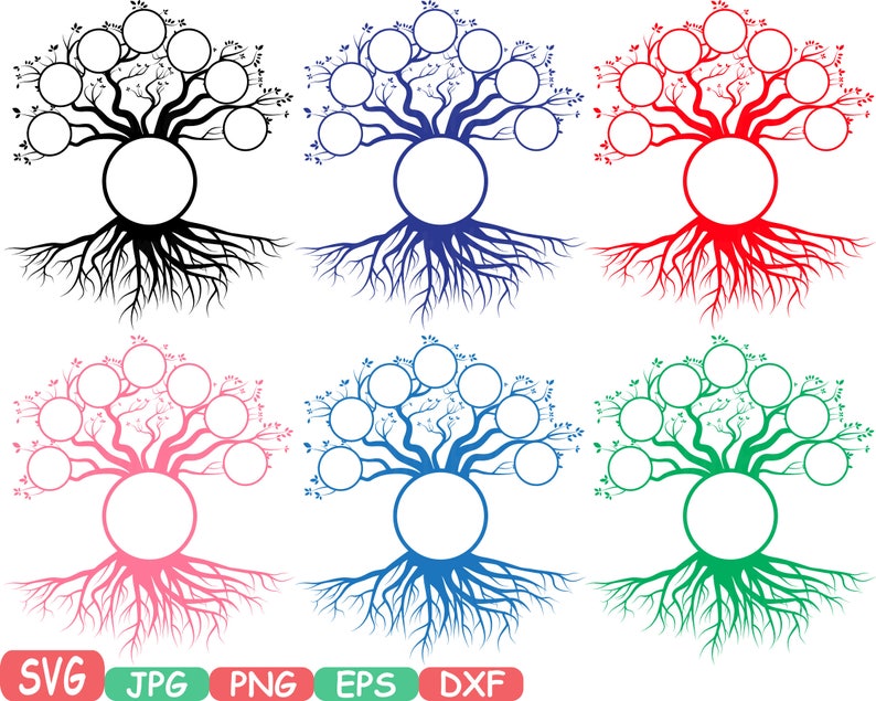 Download Family tree SVG Word Art Cutting Files Family Tree Deep Roots | Etsy