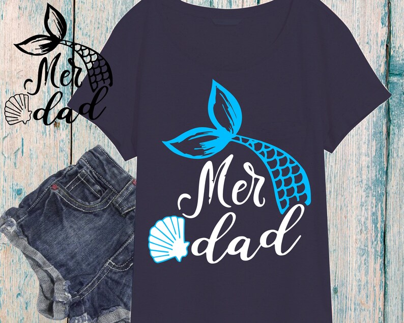 Download Mer Dad Mermaid SVG Cutting Files Clip Art cricut cuttable ...