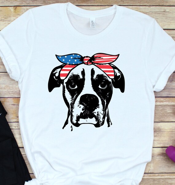 Download Boxer Dog Usa Flag Bandana Paw Silhouette Svg Cutting Files Etsy PSD Mockup Templates