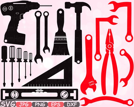 Download Mechanic Tools Silhouette Svg Cutting Files Clipart Handyman Etsy