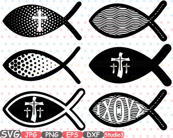 Download Free Jesus Fish Svg Silhouette Cutting Files Cricut Studio3 Cameo Etsy SVG Cut Files