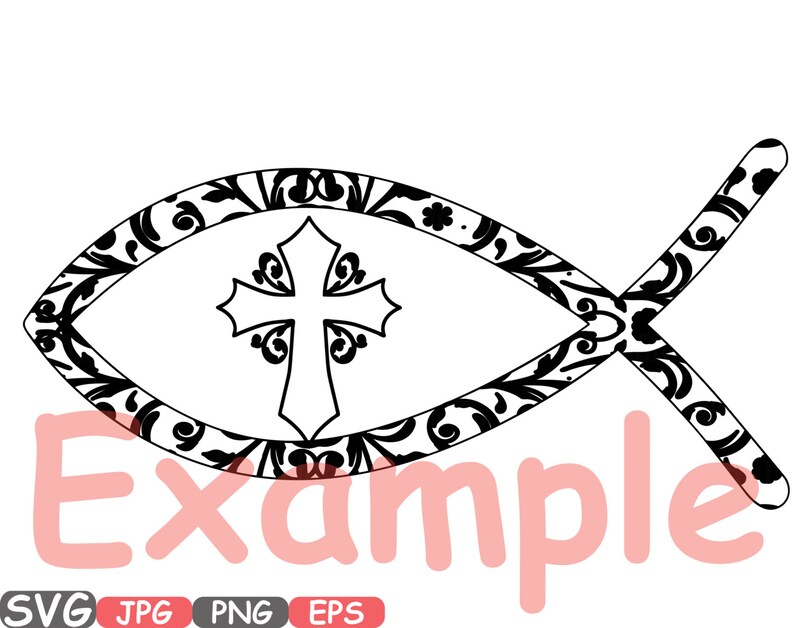 Download Jesus Fish SVG Silhouette Cutting Files Jesus religious ...