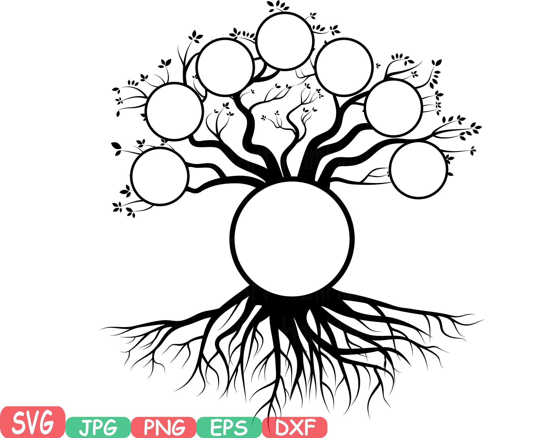 Download Family Tree Svg Word Art Cutting Files Family Tree Deep Roots Etsy