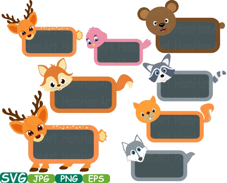 Download Animal Chalk board Frames SVG Chalkboard Frames farm ...