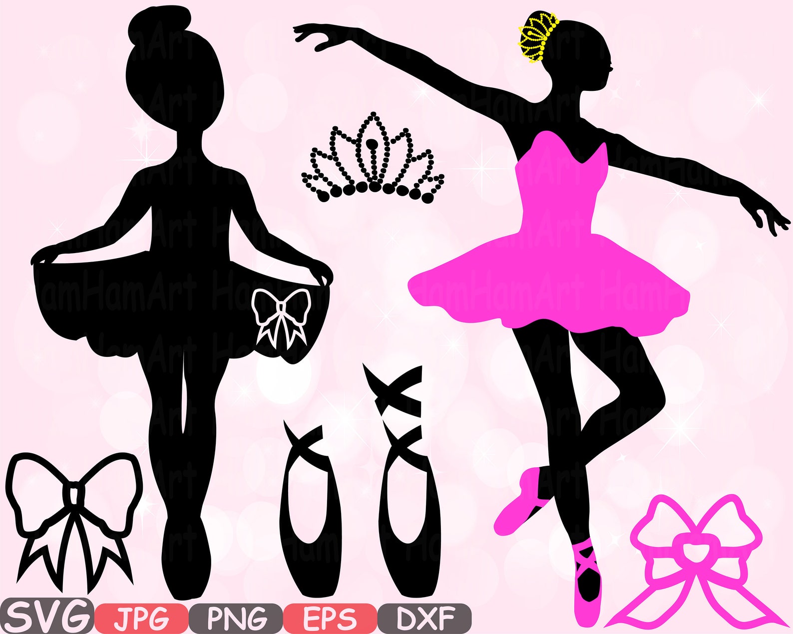 ballet ballerina svg silhouette cutting files sign icons dance slippers cricut design cameo vinyl monogram clipart 658s