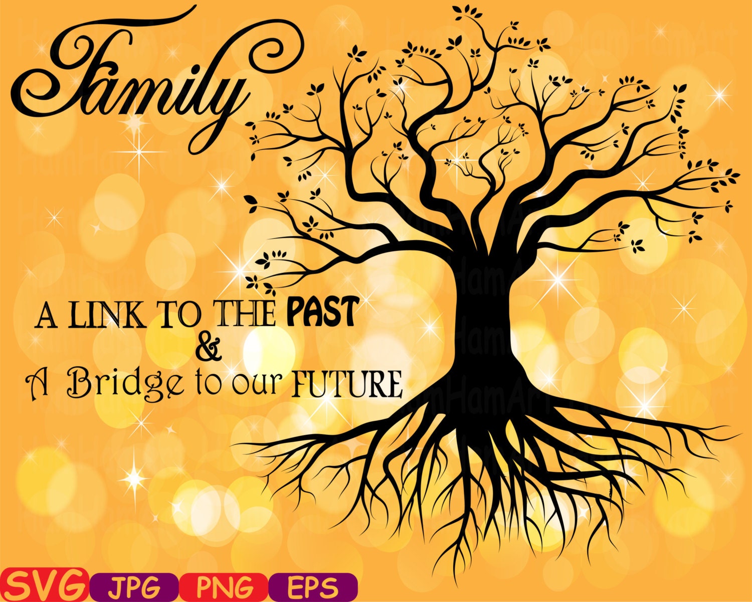 Family tree Word Art 2 Cutting Files SVG Family Tree Deep ...