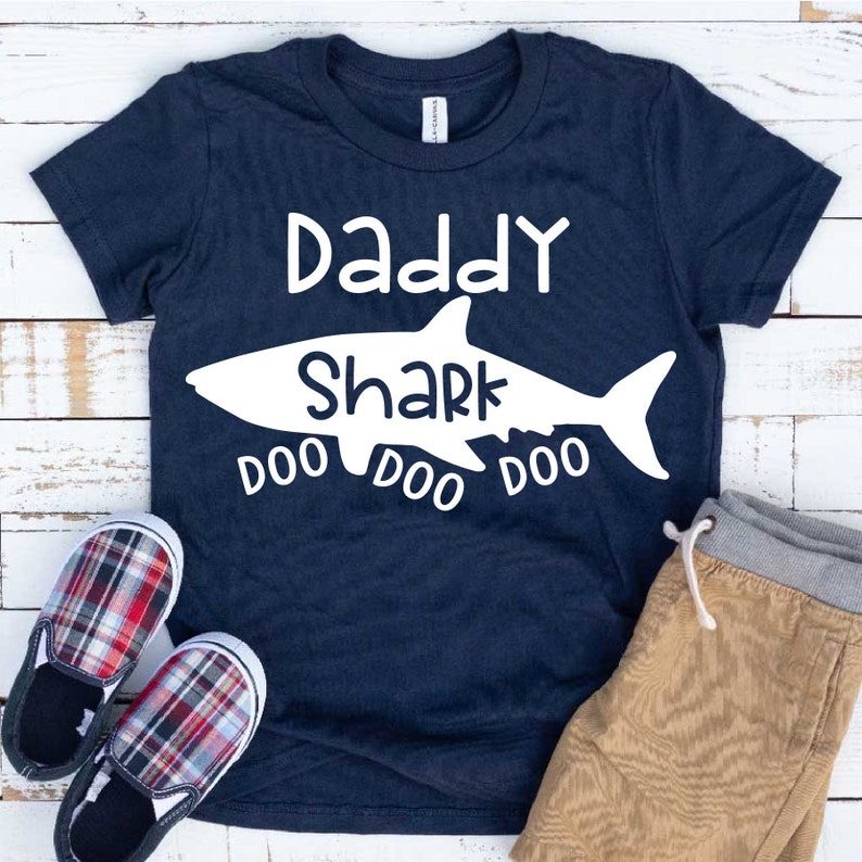 Download Daddy Shark SVG Cutting Files Clip Art Super Dad Shirt | Etsy