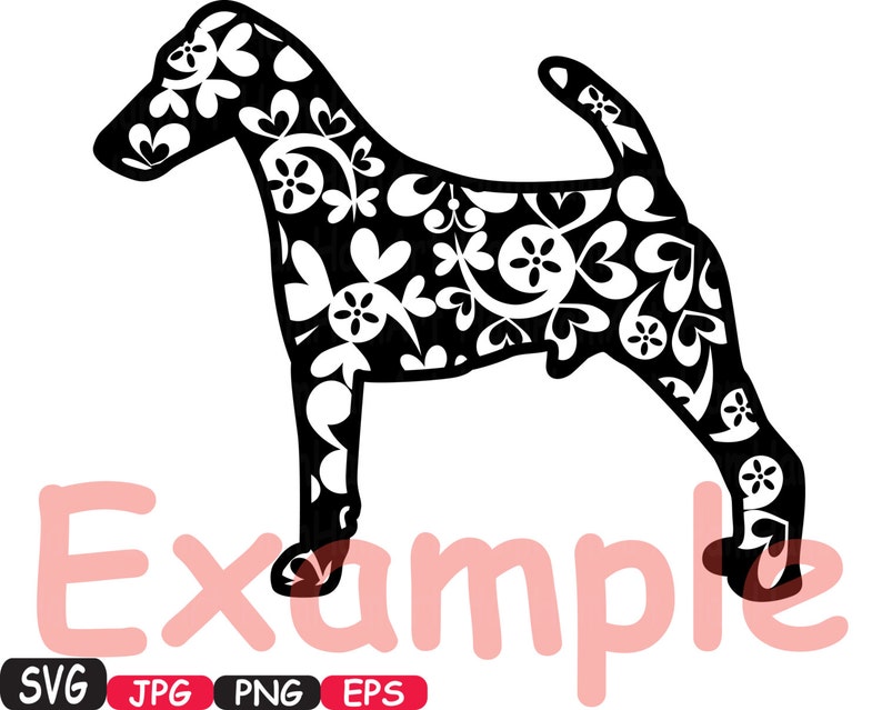 Download Dogs Mascot Flower Monogram Cutting Files SVG Silhouette ...