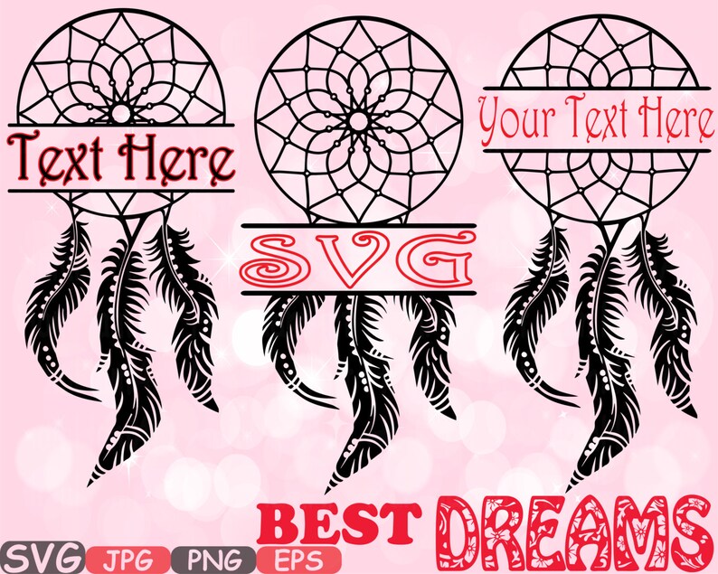 Download Dream Catcher Split Svg Monogram Silhouette Cutting Files ...