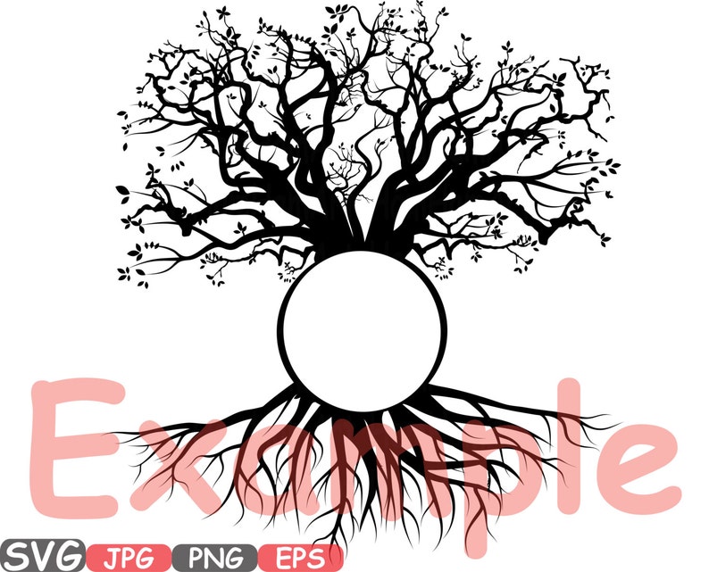 Download Family tree Split / Circle Silhouette SVG Cutting Files Family | Etsy