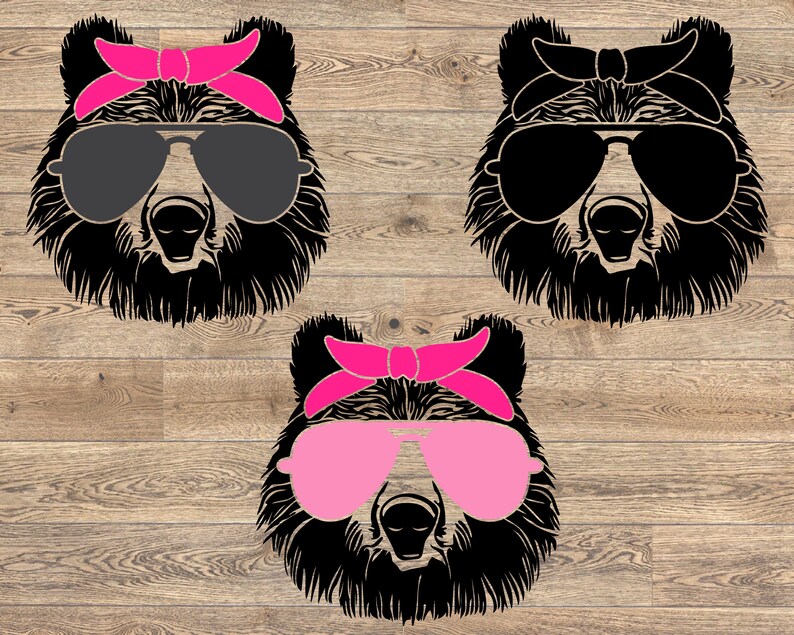 Download Mama Bear Head whit Pink Bandana SVG Cutting Files Clip ...