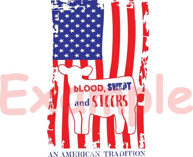 Download Cow American Flag show heifer Silhouette SVG Cutting Files ...