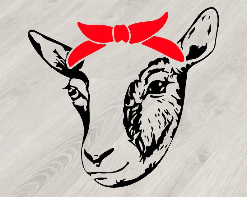 Download Goat Head whit Bandana Silhouette SVG Cutting Files Clip ...