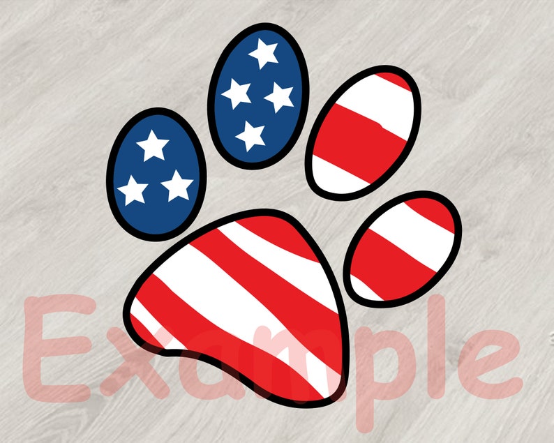 Download Bulldog USA Flag Glasses Paw Silhouette SVG Cutting Files ...