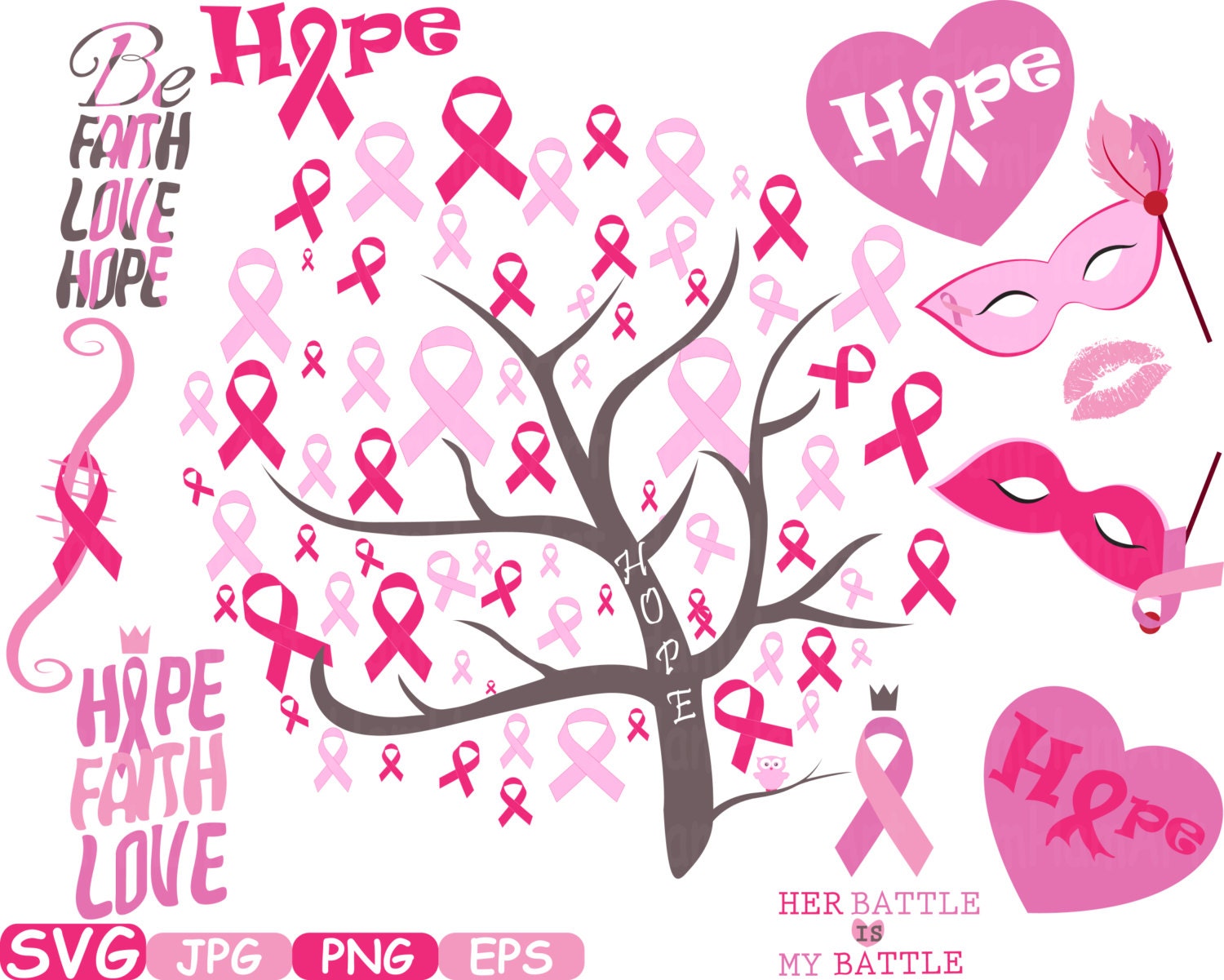 Download Breast Cancer SVG v2 Cricut Silhouette swirl Props Cutting ...