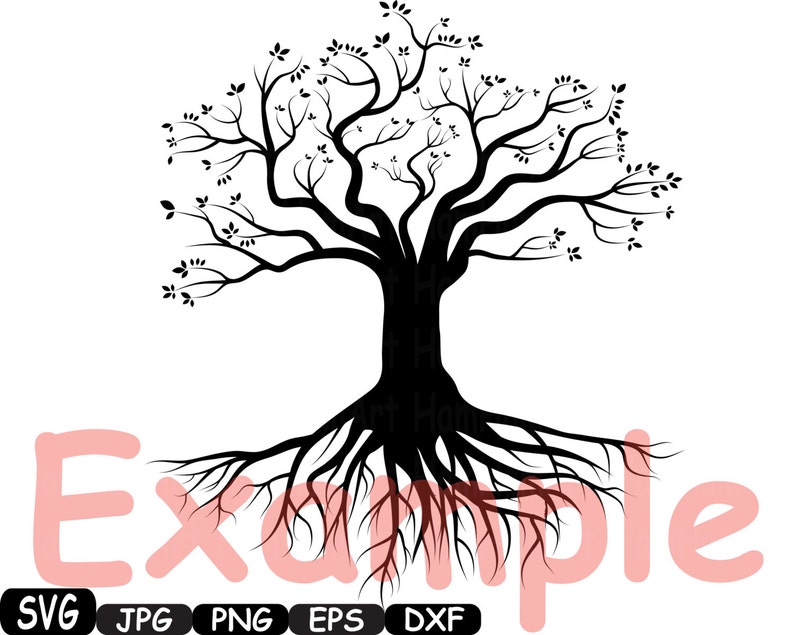 Download Family tree SVG Word Art Cutting Files Family Tree Deep Roots | Etsy