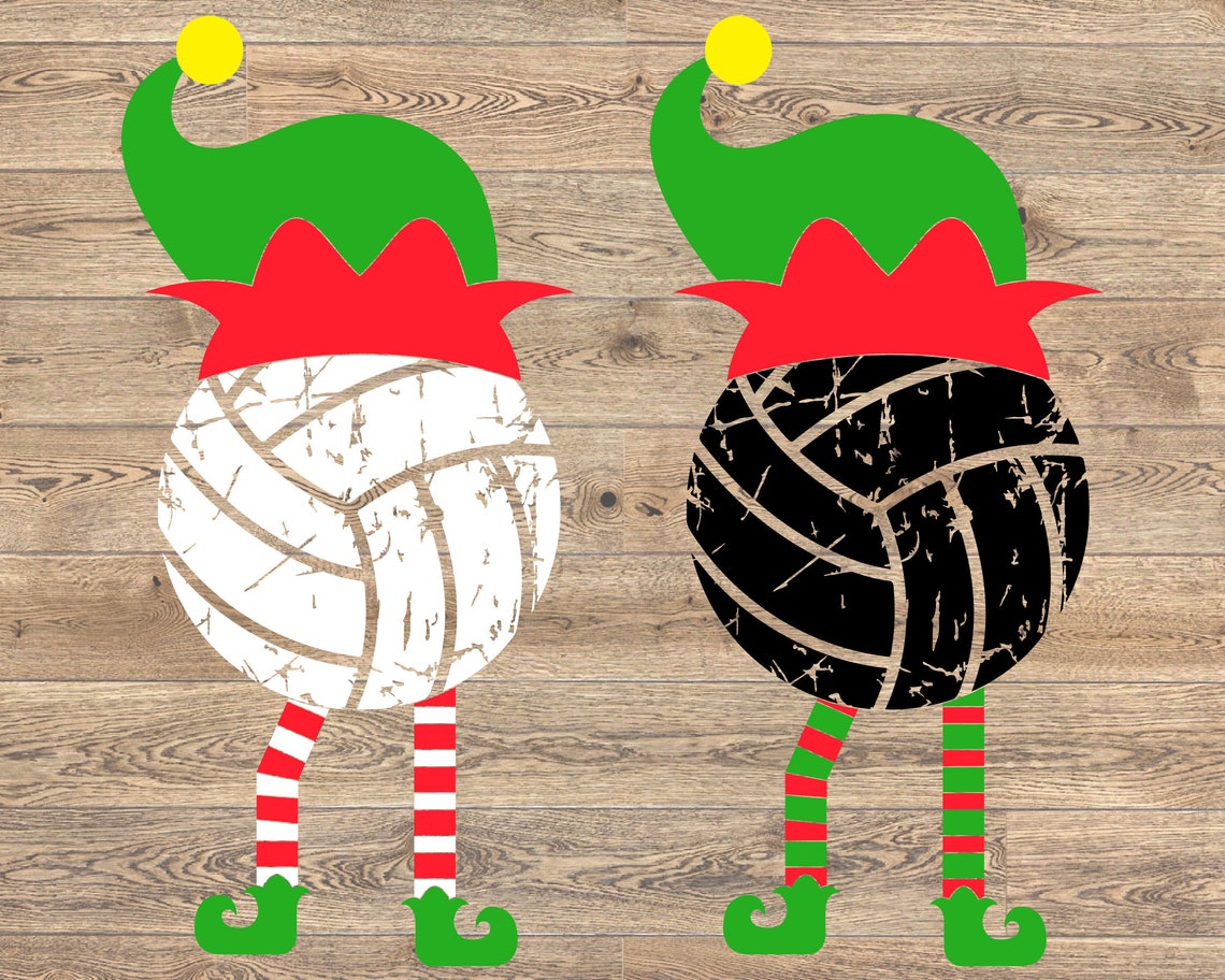 Elf Volleyball Christmas SVG Elf Sweater Ball Gift Volley Etsy