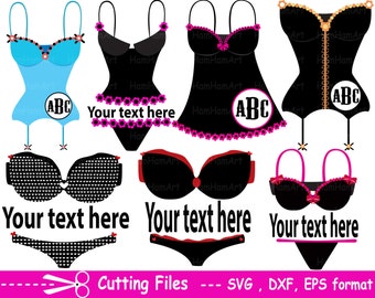 Cutting files SVG, DXF,EPS,png - Lingerie Logo , Valentine's Vinyl cut, Design files, Instant Download, Personal and Commercial use (07s)