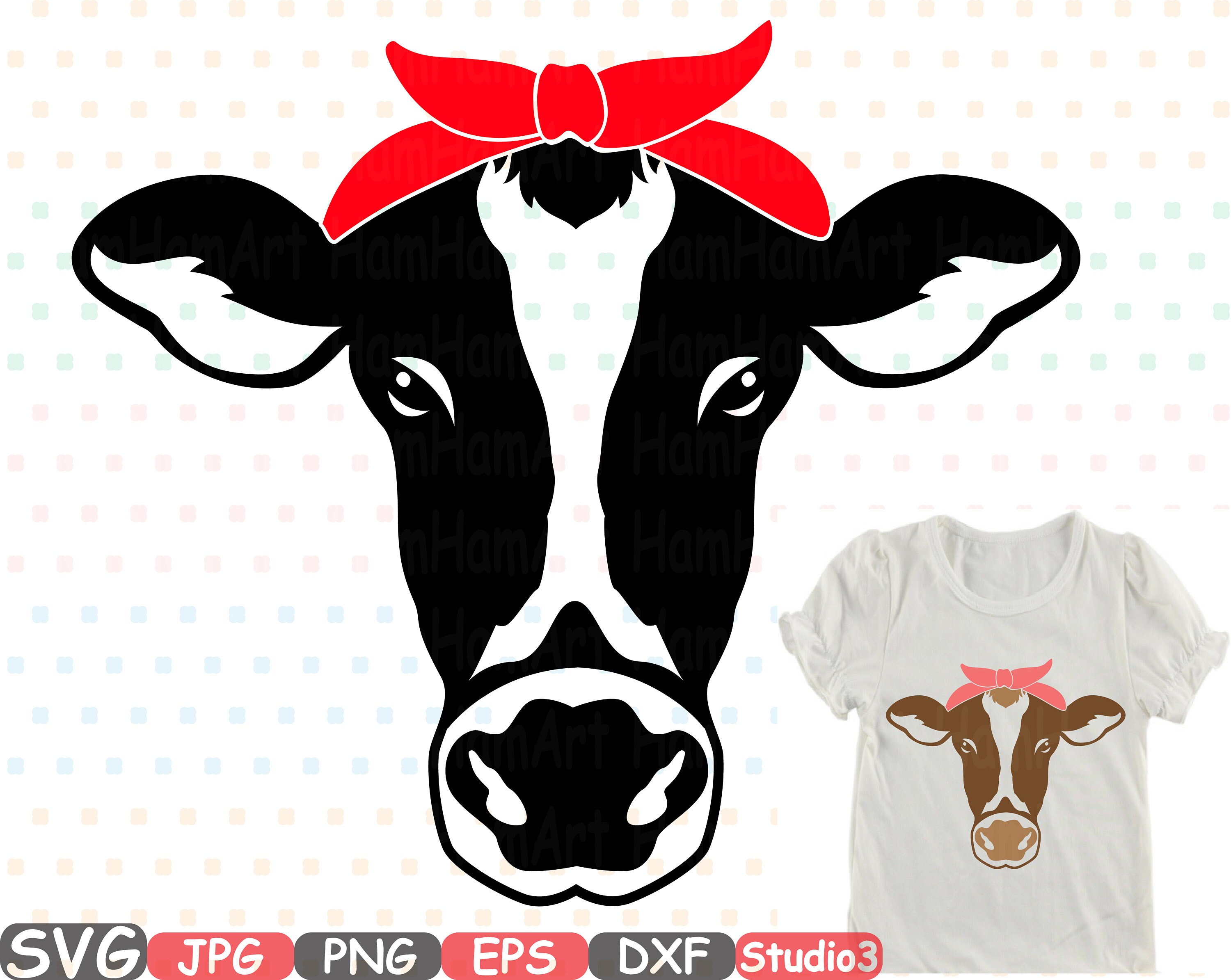 Download Cow Head Silhouette SVG Cutting Files Digital Clip Art ...