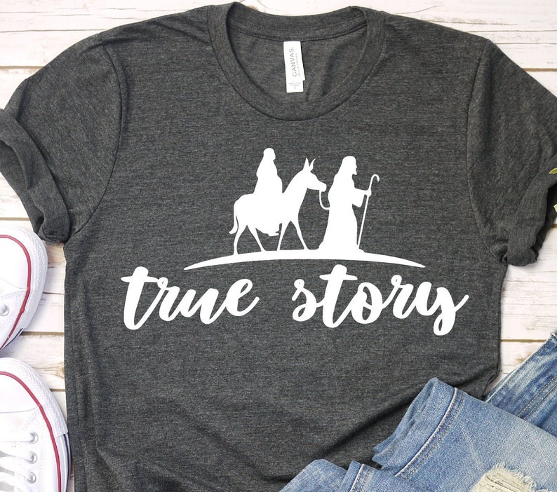 True Story SVG With Nativity and Baby Jesus Details Hand - Etsy