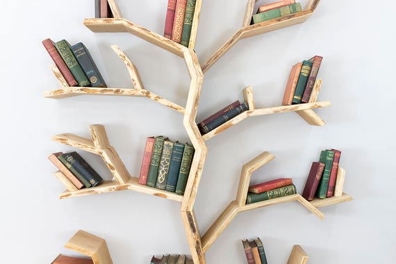 The Elm Tree Bookshelf Etsy