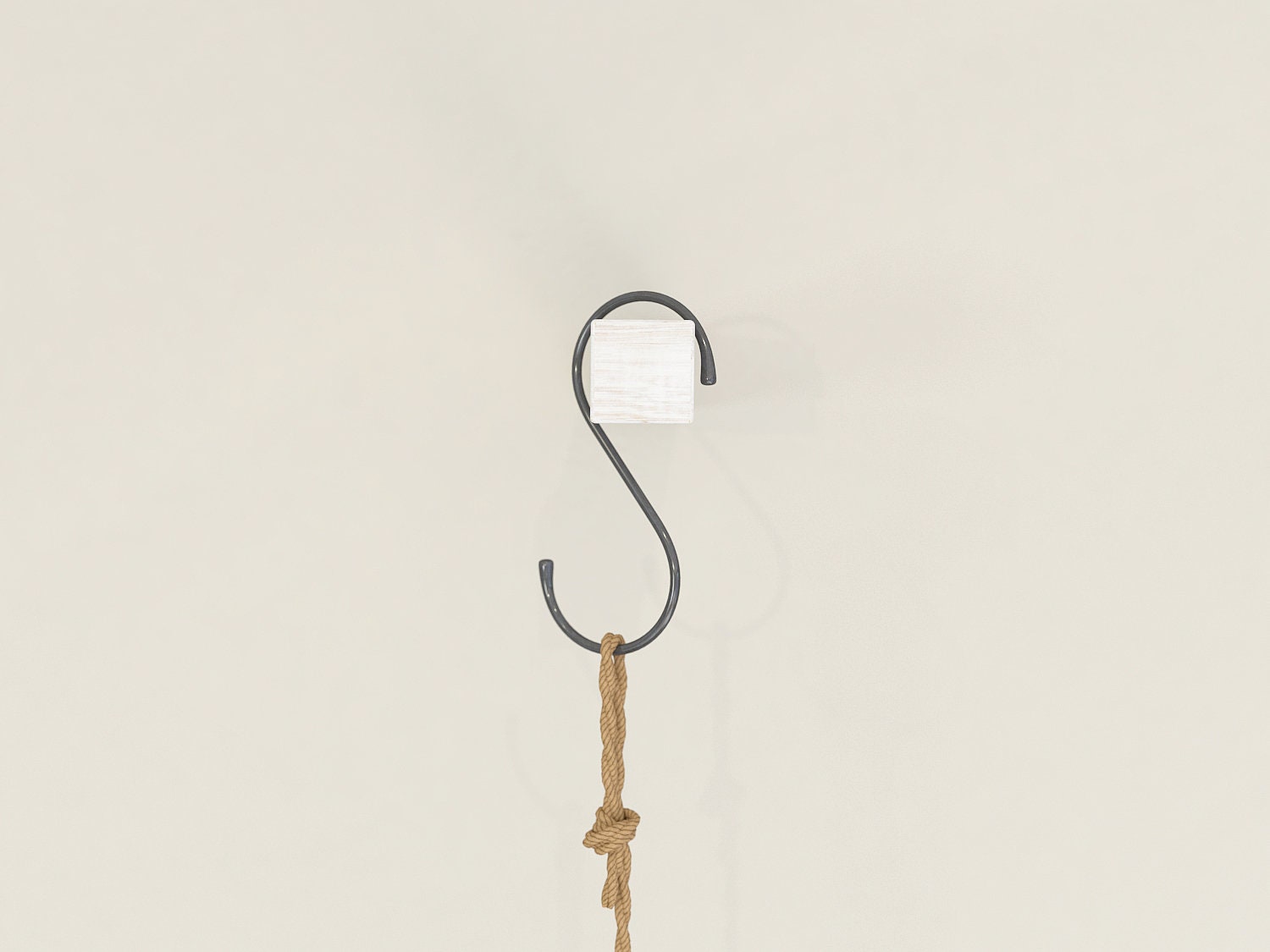 Rustic White Solid Oak Coat Hooks Plant Hook Wall Hooks Etsy