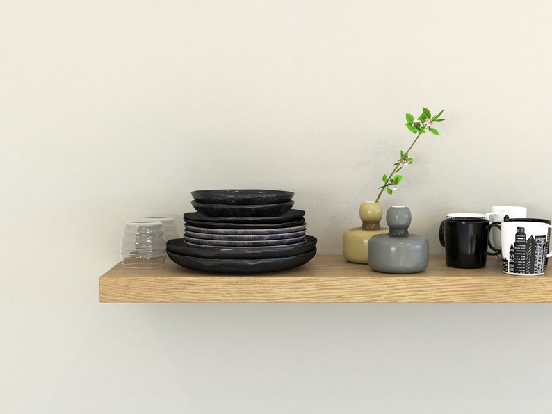 300mm Deep 80Kg Capacity Heavy Duty Solid Oak Floating Shelf Etsy