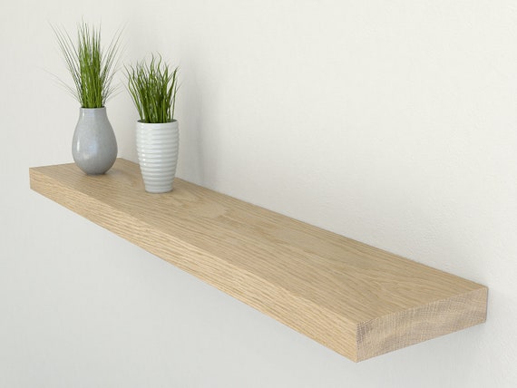 Plasterboard and Drywall Solid Oak Floating Shelf 150mm 