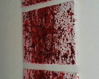 Original Blood Splatter Modern Abstract Multipanel Dark Etsy