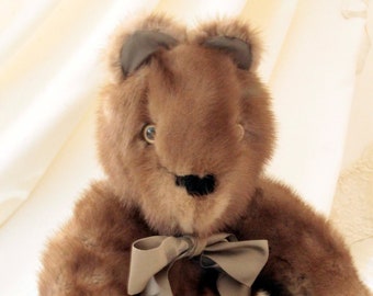 Large 18" or 22" Custom Teddy Bear From Your Fur Coat Memory/Keepsake/Bereavement