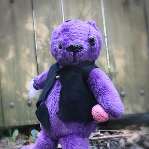 12-inch Purple Zombie Teddy Bear