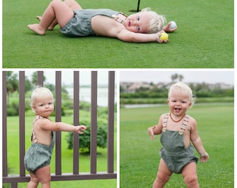 Little Boy Romper Easy PDF Sewing Pattern , Unisex , sizes newborn - 3T , Instant Download pattern with VIDEO INSTRUCTIONS