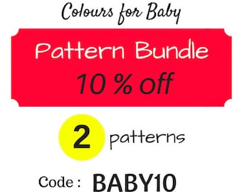 CODE for Bundle of 2 pdf Patterns 10% OFF with CODE BABY10 : choose any shop pattern